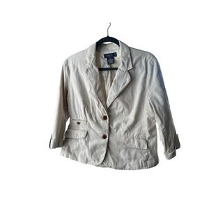 George ME Designs by Mark Eisen Beige Cotton Ribbed Blazer Jacket GME27160 12